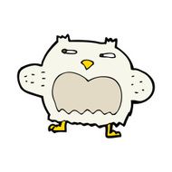 cartoon suspicious owl N10