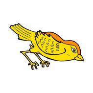 cartoon garden bird N40
