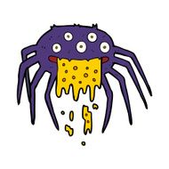 cartoon gross halloween spider N16