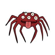 cartoon gross halloween spider N17