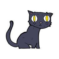 cartoon black cat N57