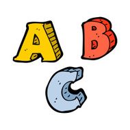 cartoon ABC letters N20