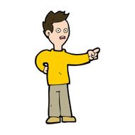 cartoon shocked boy pointing N10