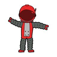 Cartoon Astronaut N140