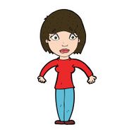cartoon surprised woman N246