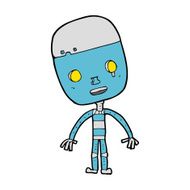 cartoon sad robot N10