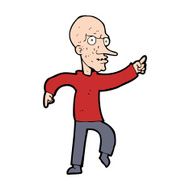 cartoon angry old man N156