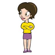 cartoon pretty woman N286