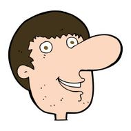 cartoon happy male face N20