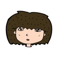 cartoon female face N152