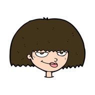 cartoon mean female face N10