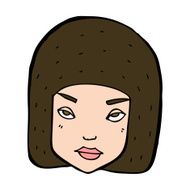 cartoon annoyed female face N10