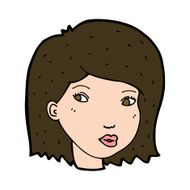 cartoon female face N154
