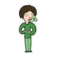 cartoon woman sticking out tongue N10