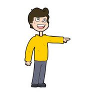 cartoon man pointing and laughing N37
