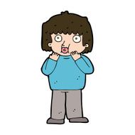 cartoon worried boy N32