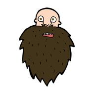 cartoon bearded man N58