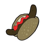 cartoon hotdog N17