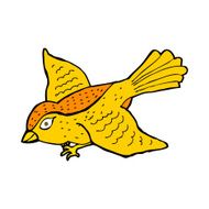 cartoon flying bird N25