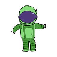 Cartoon Astronaut N141