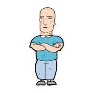 cartoon annoyed bald man N10