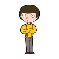 cartoon staring boy N25