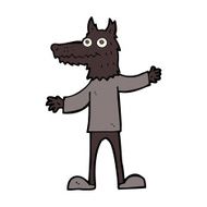 cartoon wolf man N49