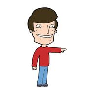 cartoon happy man pointing N62