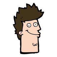 cartoon happy man face N19