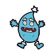 cartoon funny water drop creature N4