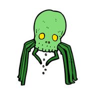 cartoon spooky skull spider N9