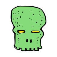 cartoon spooky skull N176