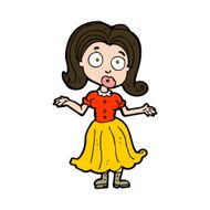 cartoon confused girl N11