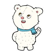 cartoon cute polar bear cub N24
