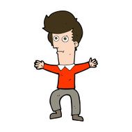 cartoon startled man N53