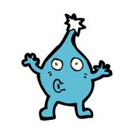 cartoon funny water drop character N5