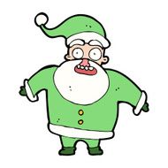 cartoon shocked santa claus N8