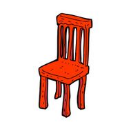 cartoon old wooden chair N11