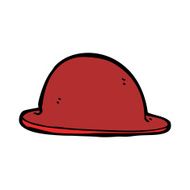 cartoon red bowler hat N9