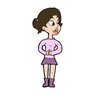 cartoon girl talking N13