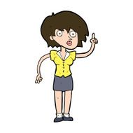 cartoon woman with question N25