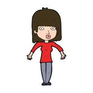 cartoon woman shrugging N60