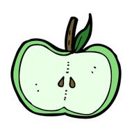 cartoon apple half N7
