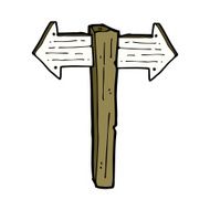 Cartoon Sign Post N65