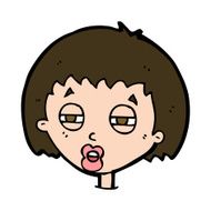 cartoon woman narrowing eyes N8