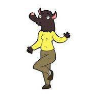 cartoon dancing werewolf woman N7