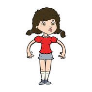 cartoon pretty girl N107