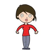 cartoon surprised woman N249