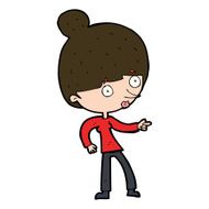 cartoon woman pointing N221