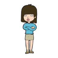 cartoon impatient woman N11